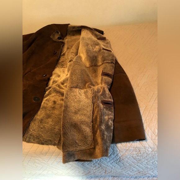 Men’s lined leather coat - Picture 4 of 9